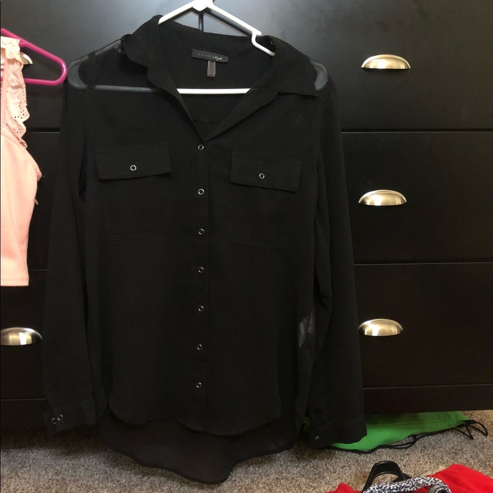 Black see through top